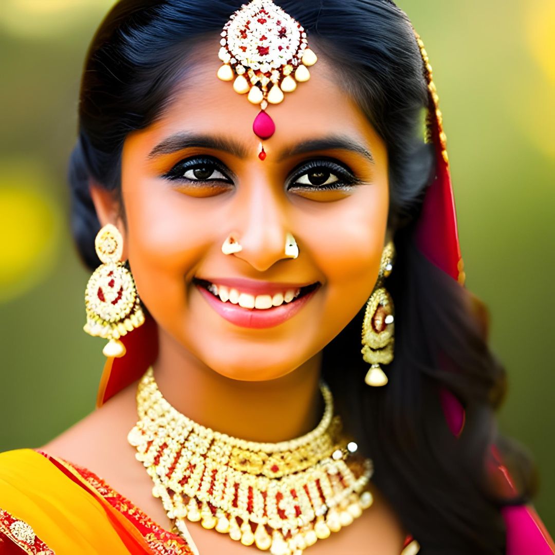 Adorned in Joy: The Radiant Bride's Jewelry AI image