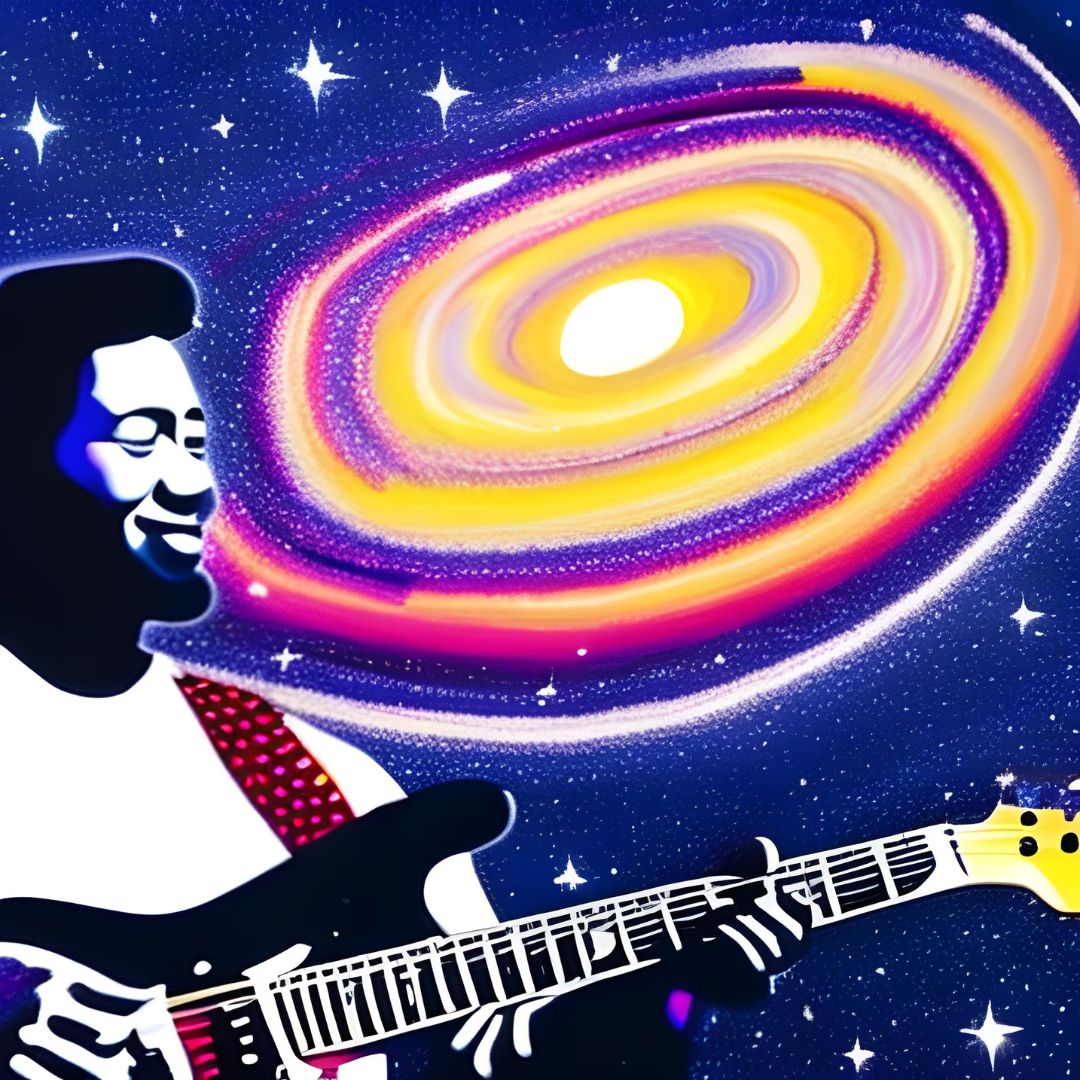Image-3 This AI-generated image, titled "Galactic Melodies: An Astronaut's Cosmic Concert: An Astronaut's Interstellar Recital," invites viewers into an ethereal realm beyond earthly confines