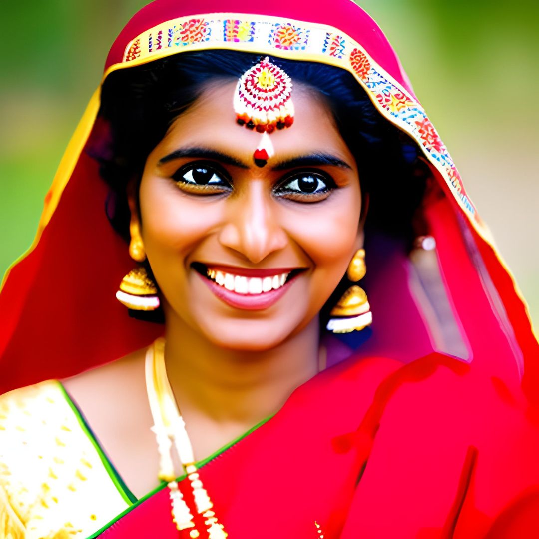 Eyes of Elation: Traditional Brilliance AI generated image