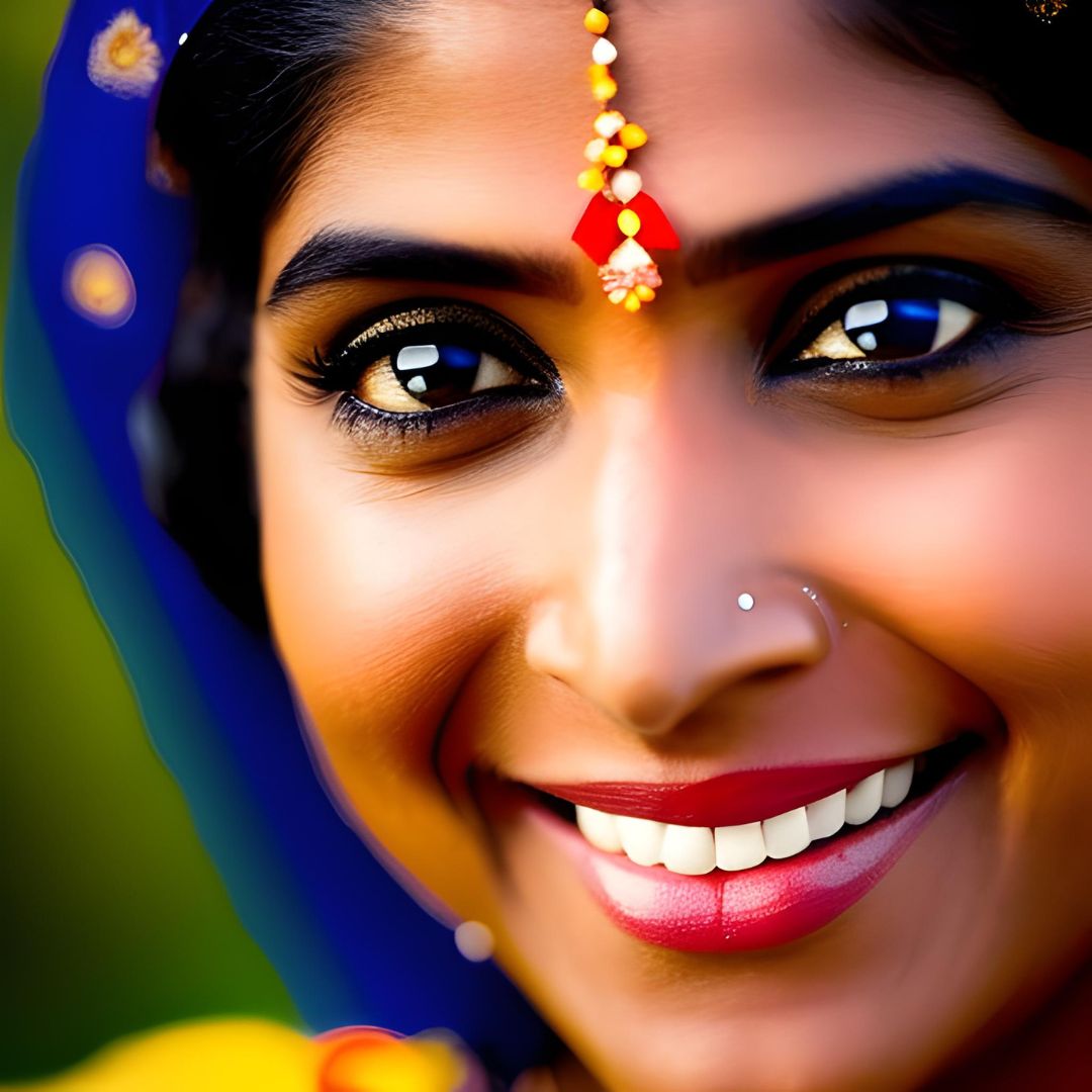 Blurred Beauty: Focus on the Bride AI image