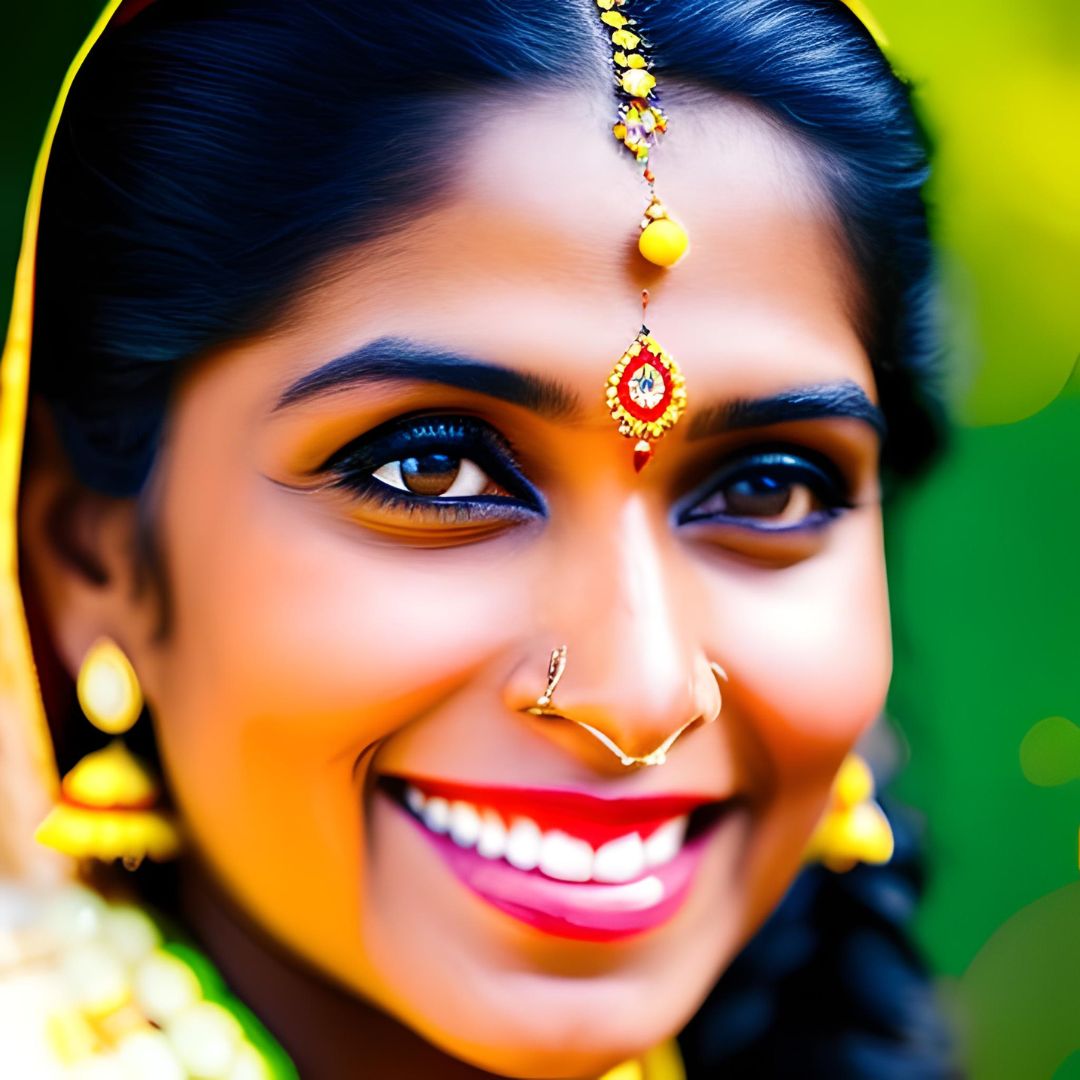 Indian Elegance: The Gleaming Bride AI image