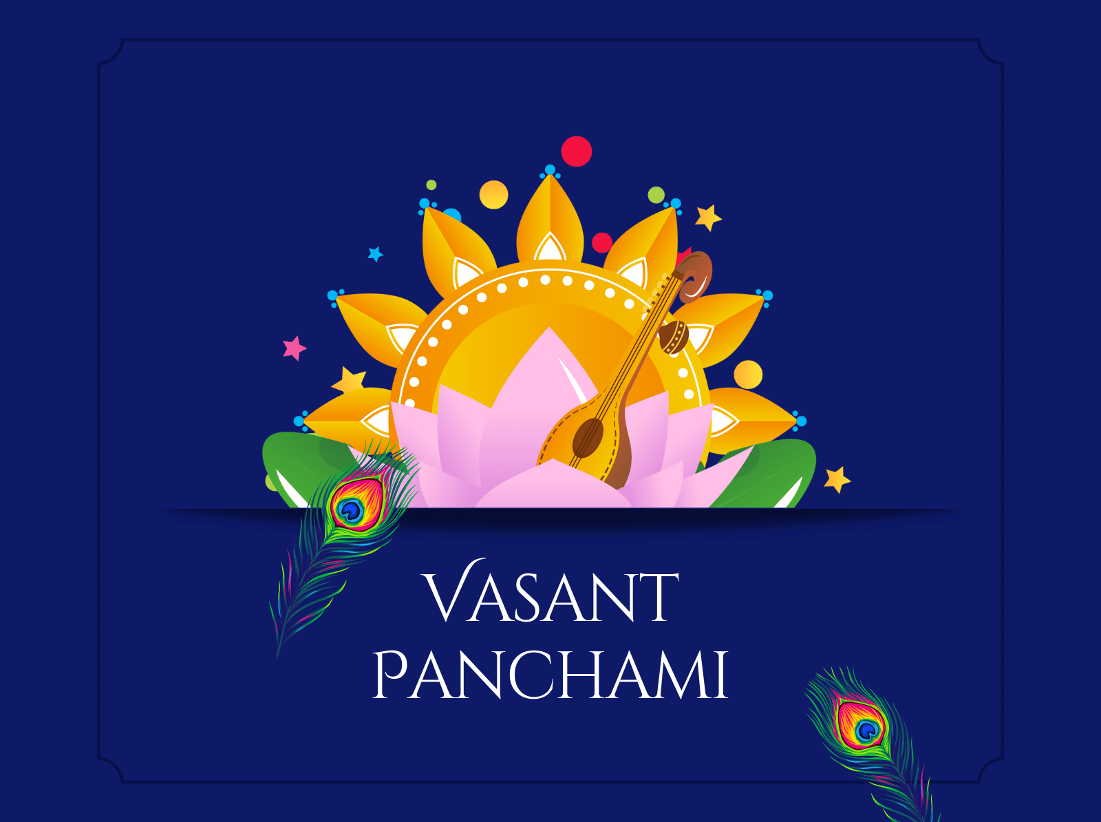 Basant Panchami 2024 greeting image