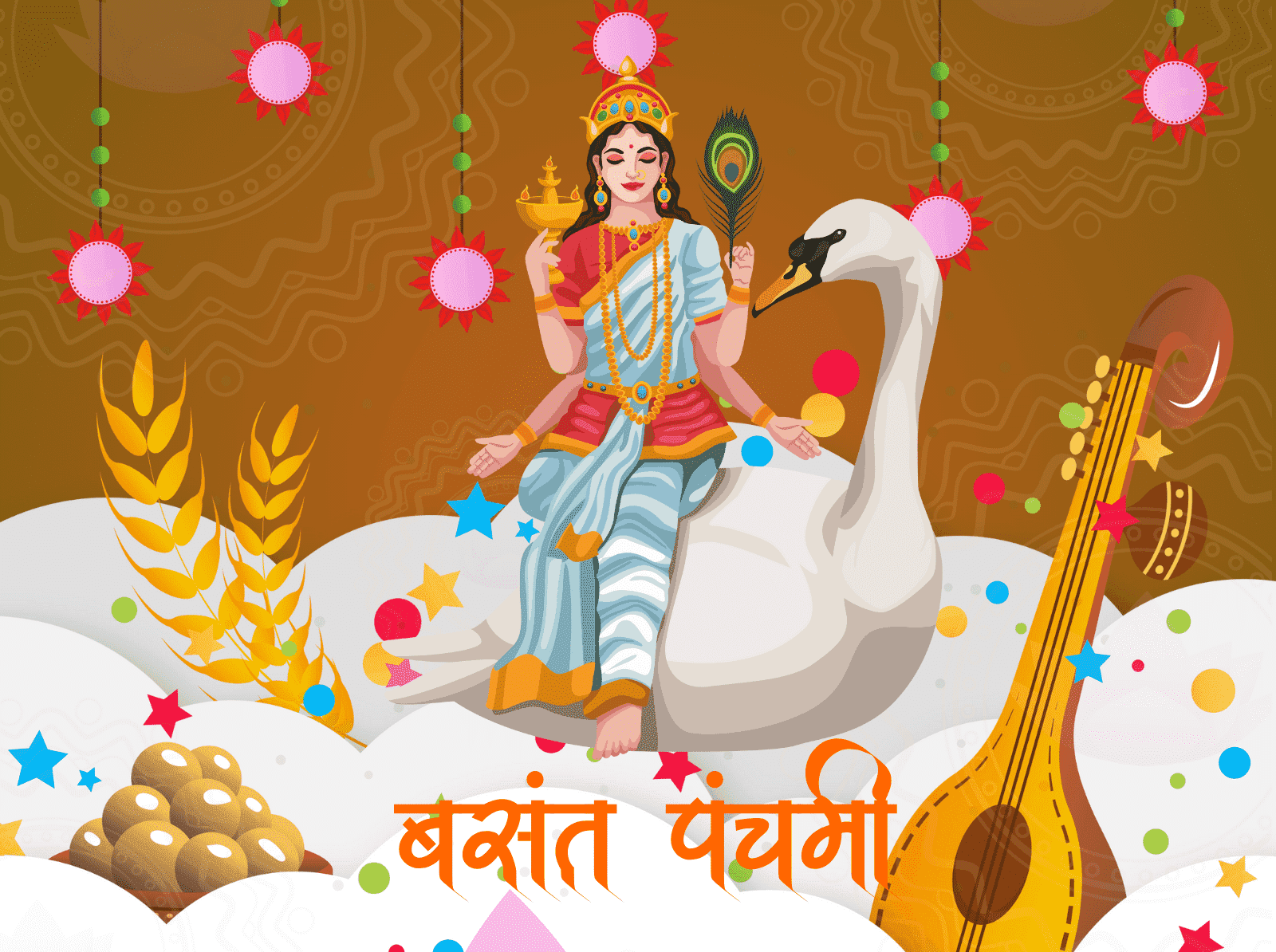 Basant Panchami 2024 greeting image two
