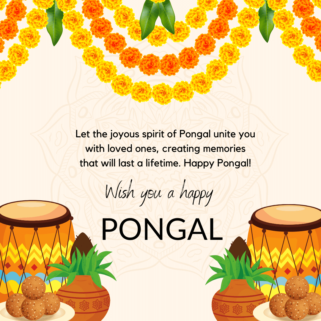 Let the joyous spirit of Pongal unite you with loved ones, creating memories that will last a lifetime. Happy Pongal!