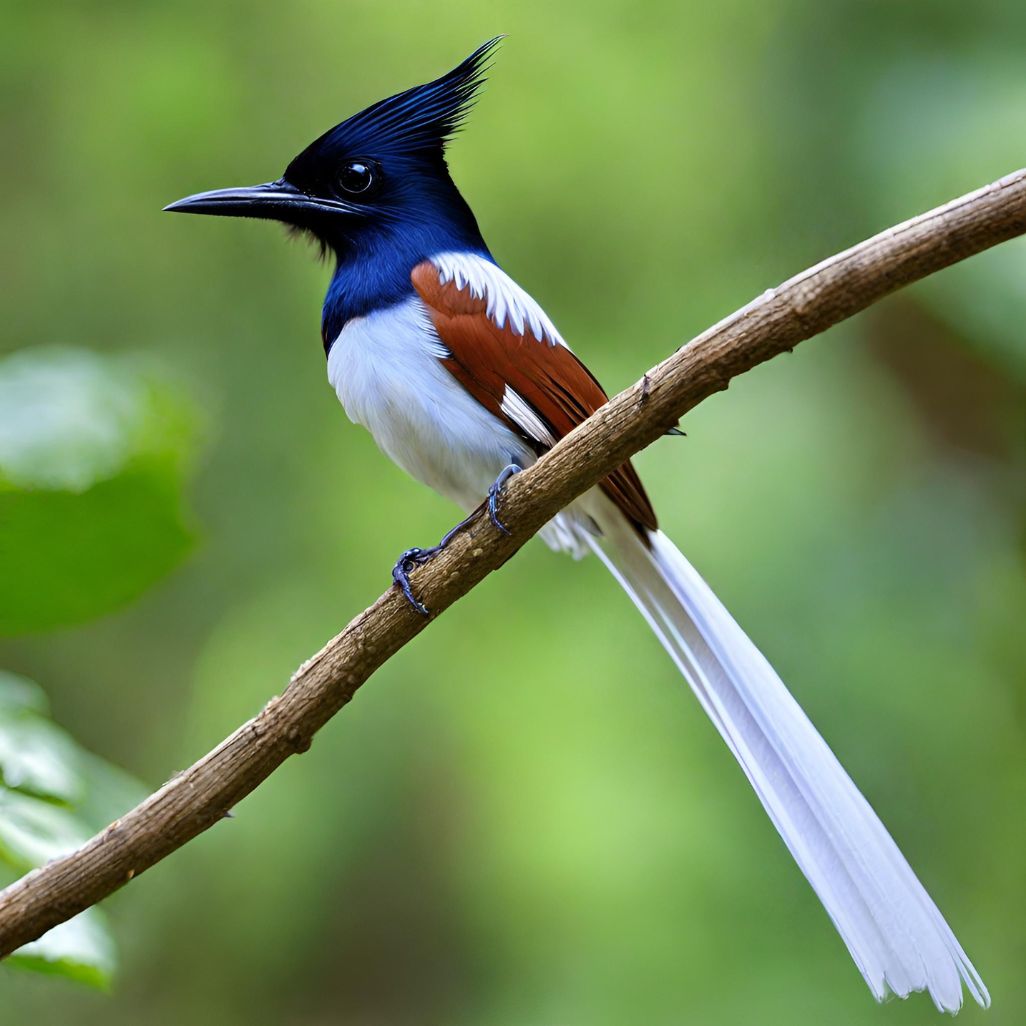 दूधराज या सुल्ताना बुलबुल: Indian Paradise Flycatcher