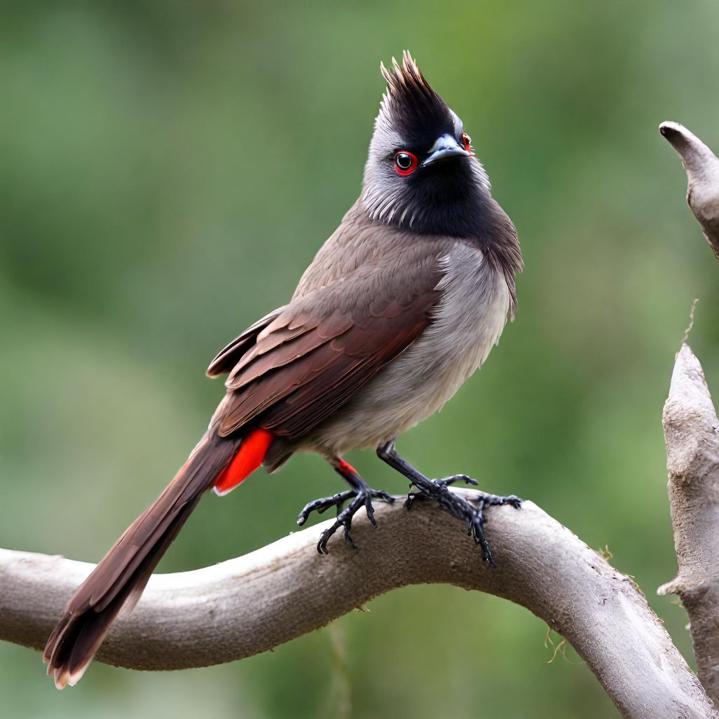 बुलबुल (bulbul): Red-vented bulbul