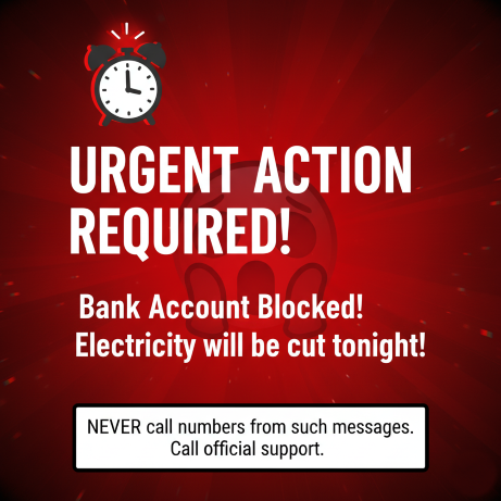 Electricity bill scam message