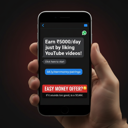 Work from home scam message