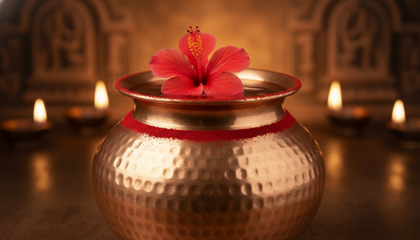 Pure Copper Kalash for Surya Arghya on Paush Purnima