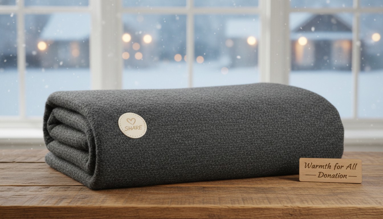 Folded Woolen Blanket for winter donation charity