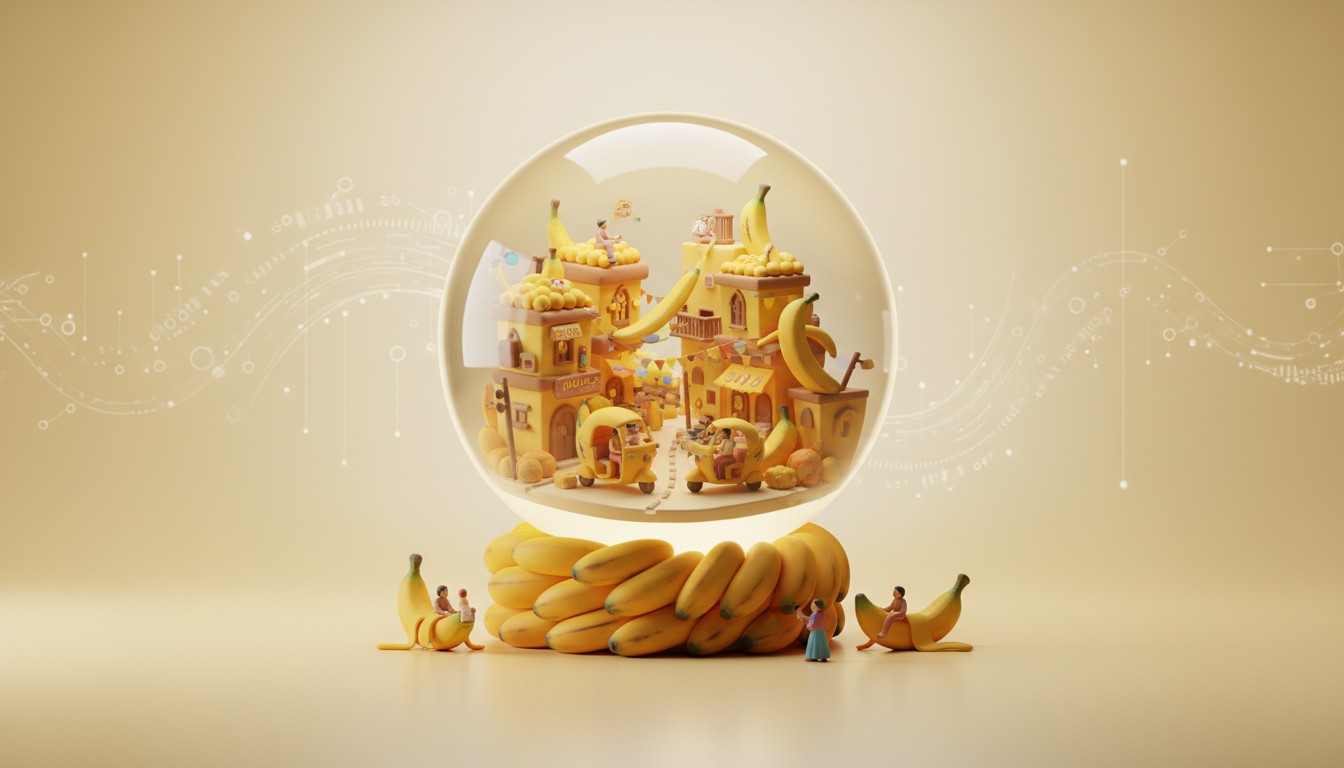 Nano Banana AI art style example showing a 3D figurine of a boy sitting on a desk with packaging box