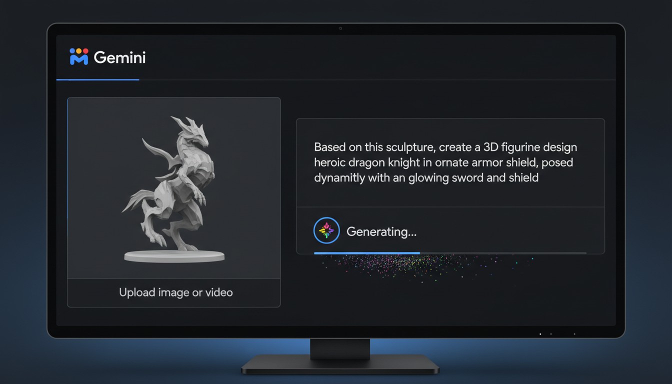 Google Gemini interface for creating AI art