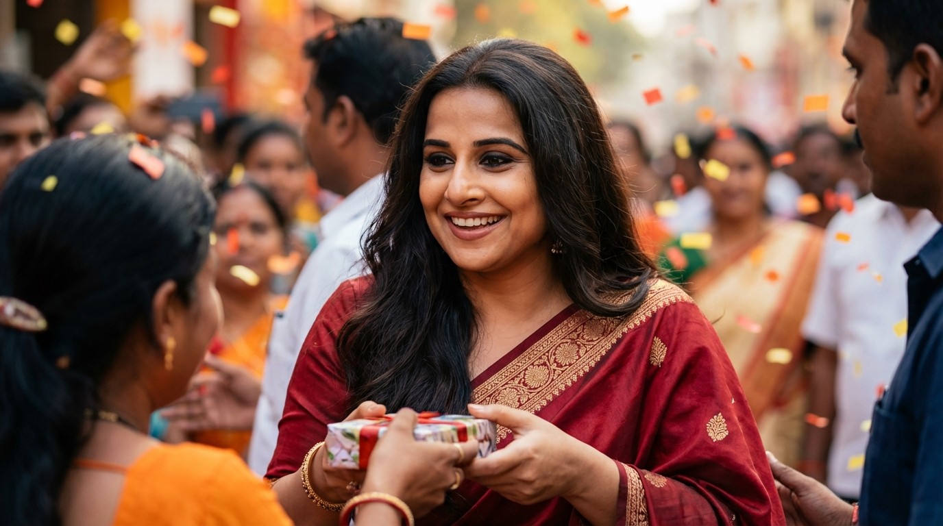 Vidya Balan receiving birthday love from fans