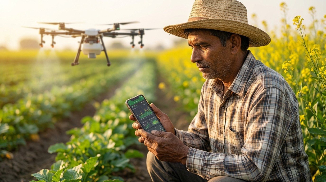 Modern Farming in India with Drones and Smart Technology