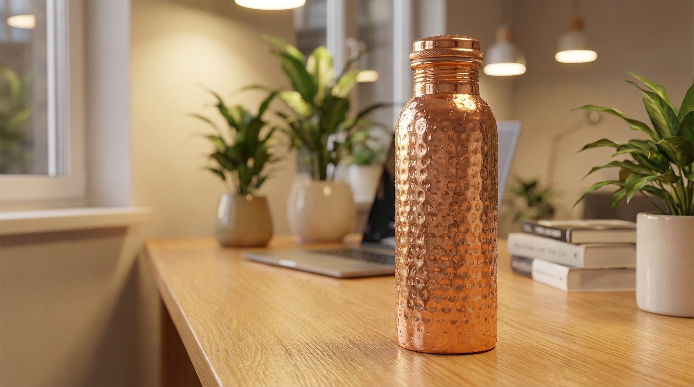 Pure Copper Water Bottle with stylish design