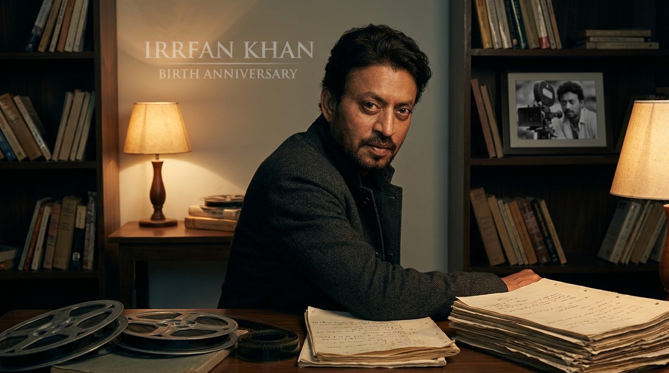 Irrfan Khan smiling portrait for birth anniversary tribute 2026