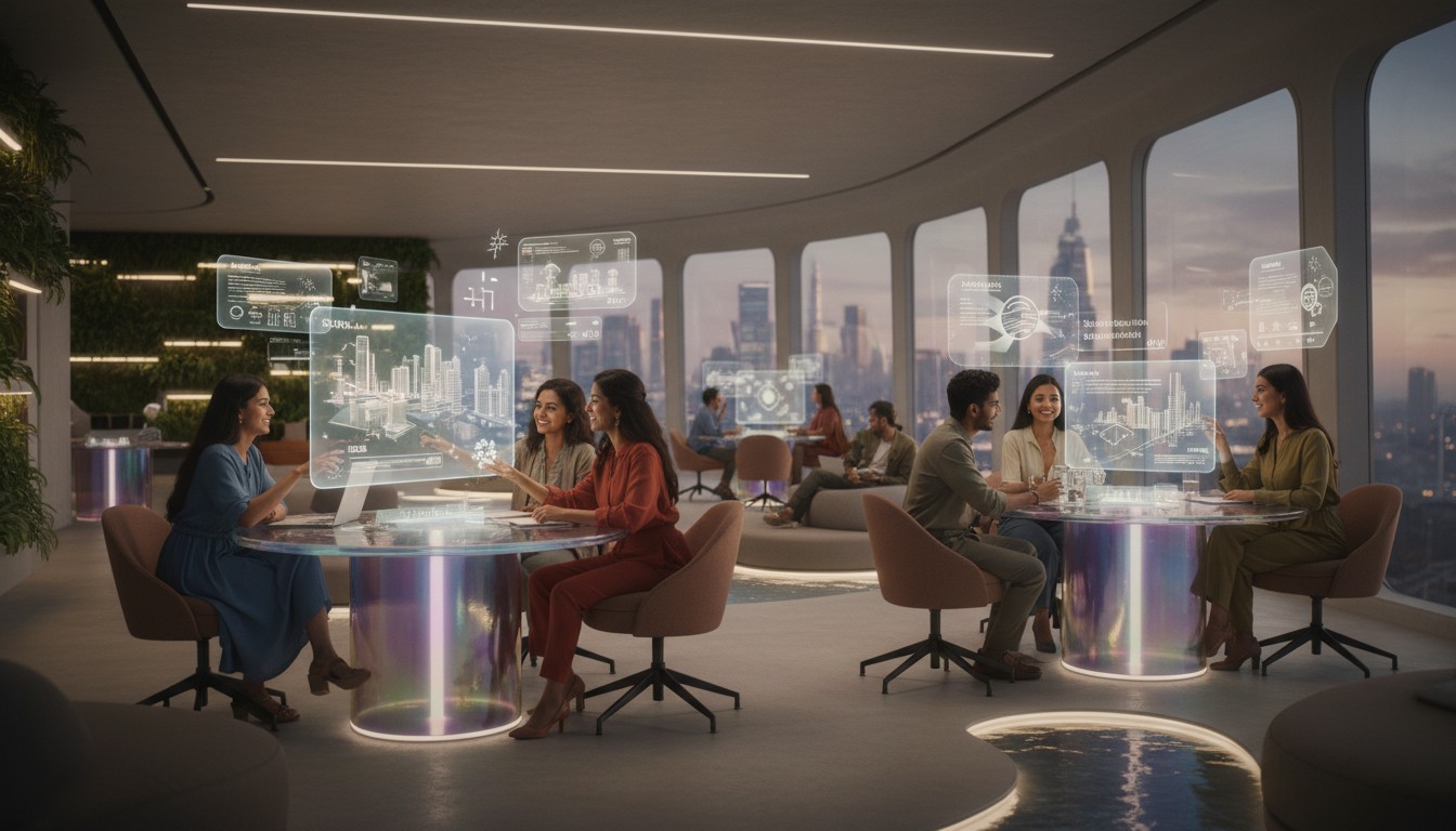 Young Indian professionals working in AI roles