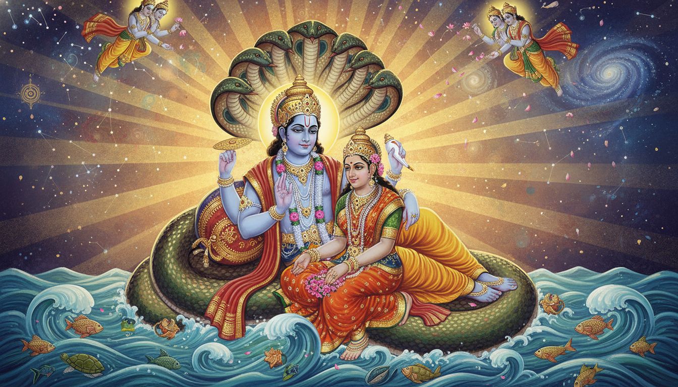 भगवान विष्णु और लक्ष्मी जी की तस्वीर - विजया एकादशी