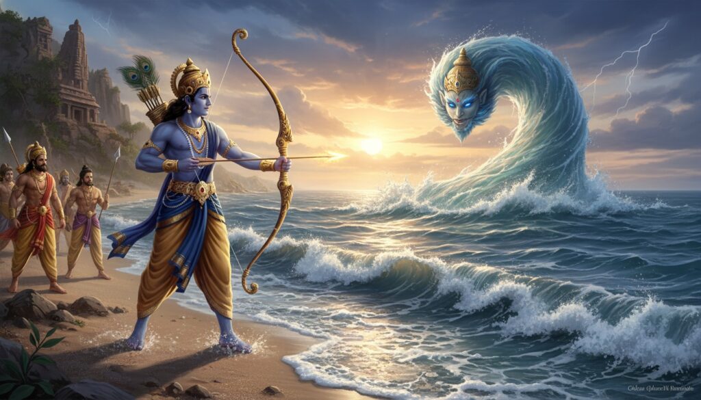 भगवान श्री राम समुद्र तट पर - विजया एकादशी का महत्व