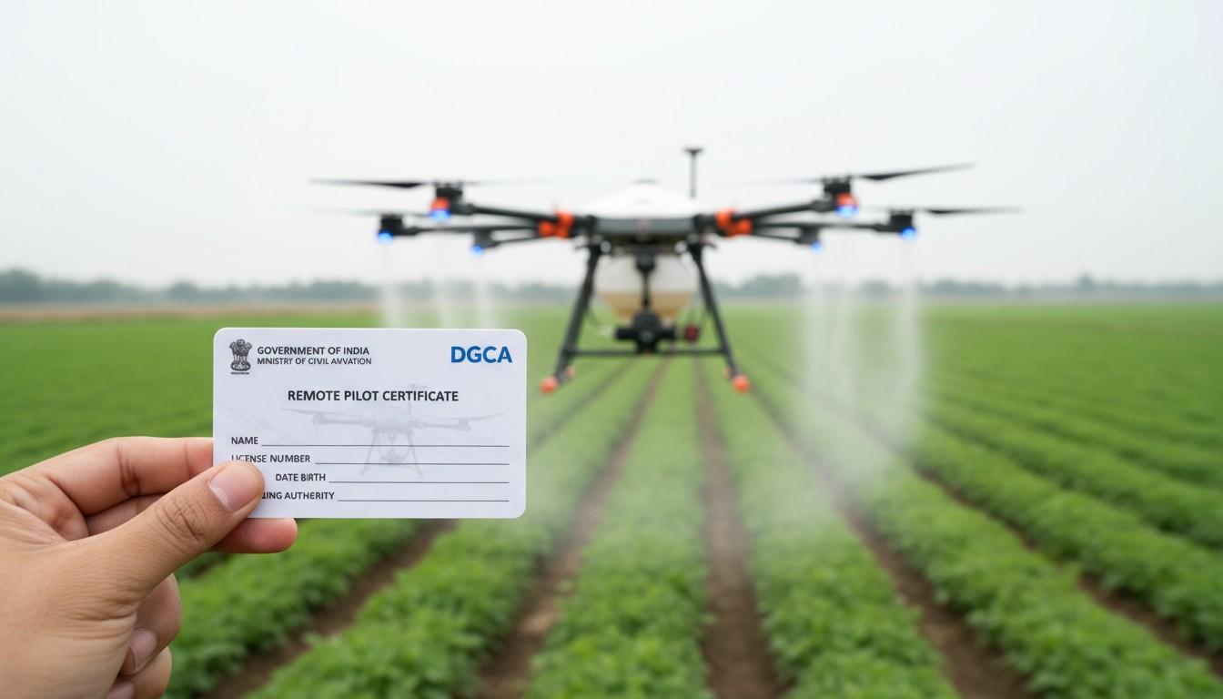 Agri Drone Spraying and License Card