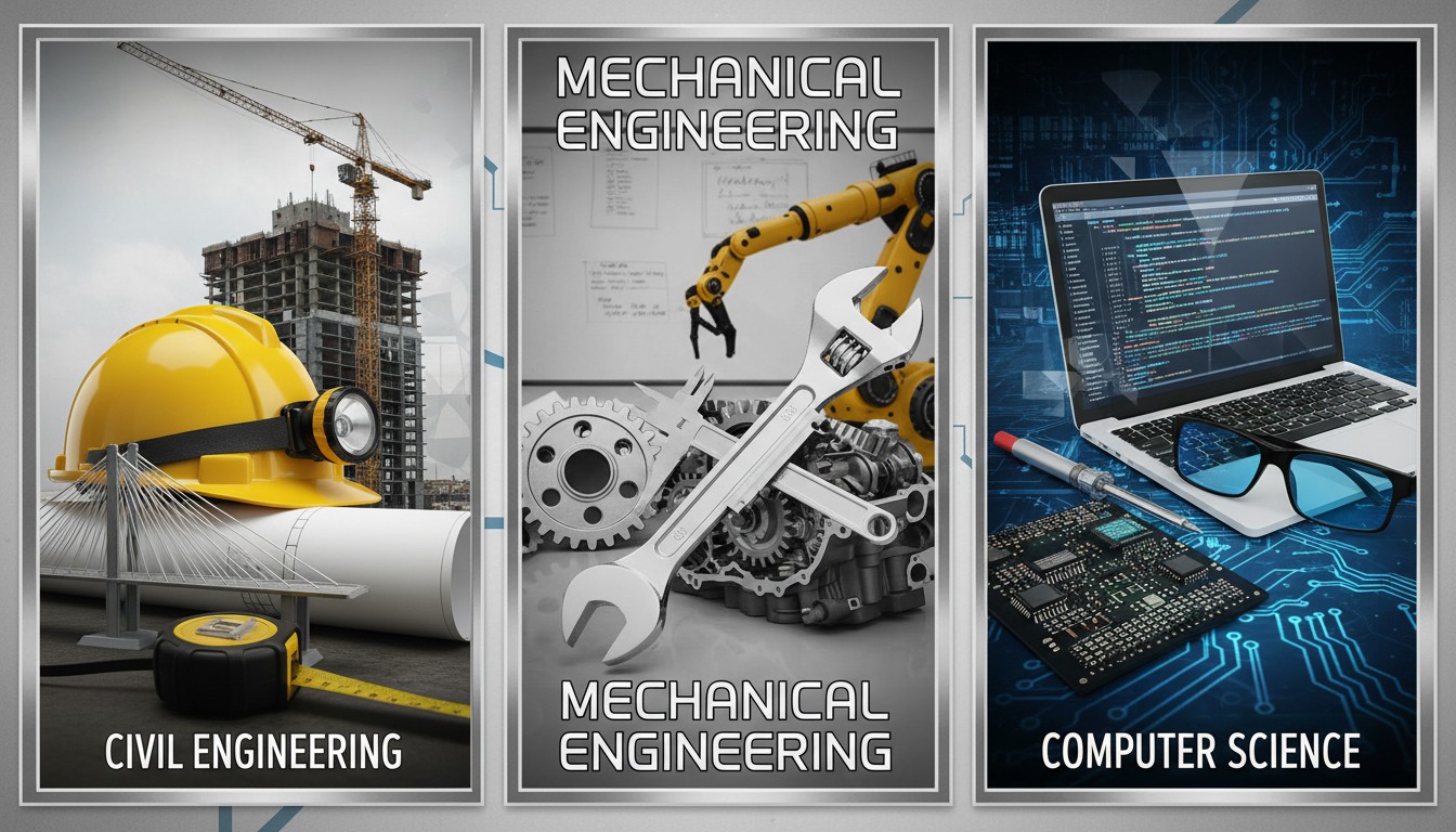 Engineering Branches Comparison Collage