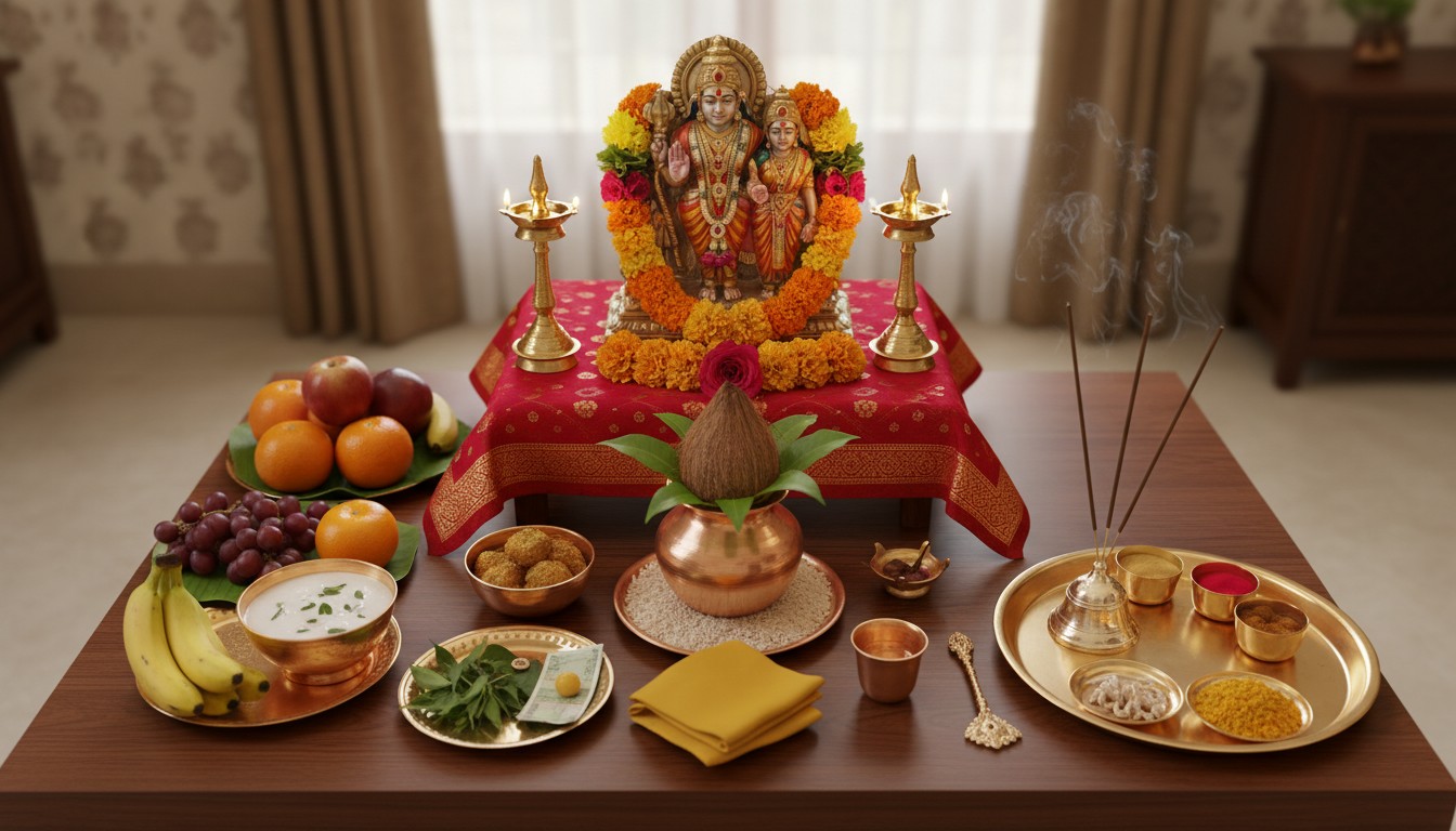 Magh Purnima 2026 Satyanarayan Puja items and setup at home