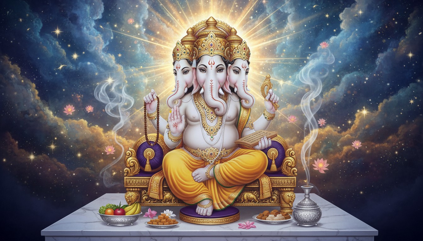 द्विजप्रिय गणपति भगवान गणेश का चार मुख वाला स्वरूप