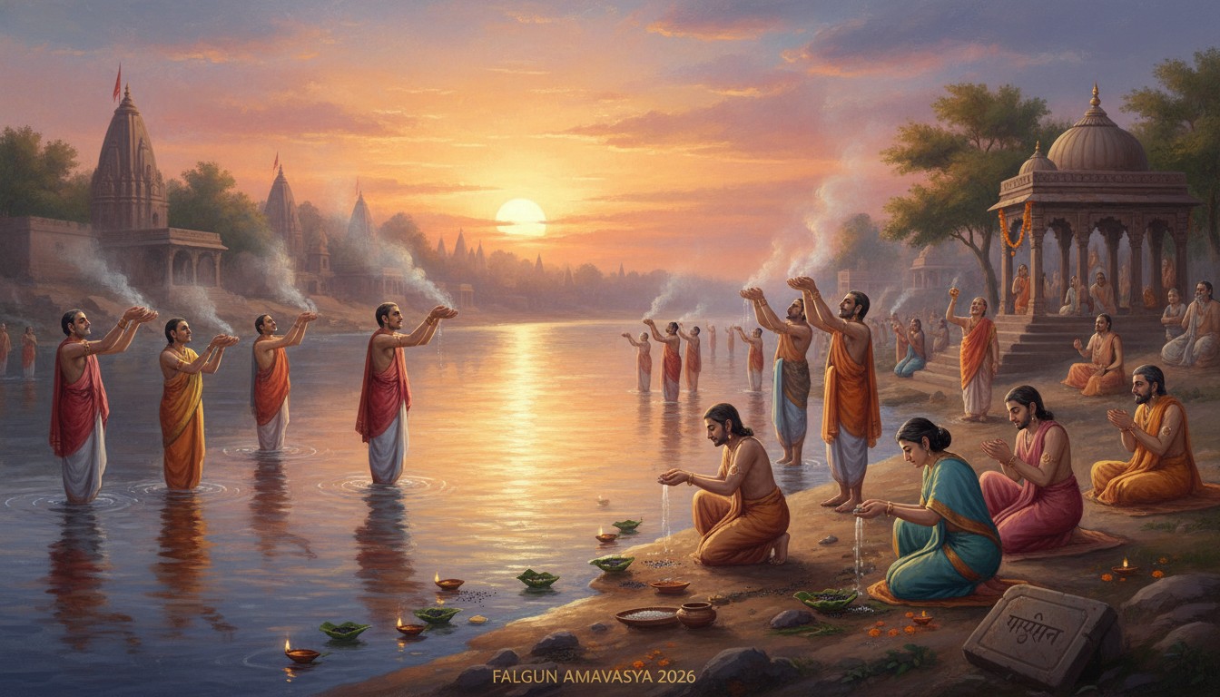 फाल्गुन अमावस्या 2026 पितृ तर्पण और स्नान