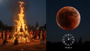 Holika Dahan 2026 and Lunar Eclipse Timing Chart