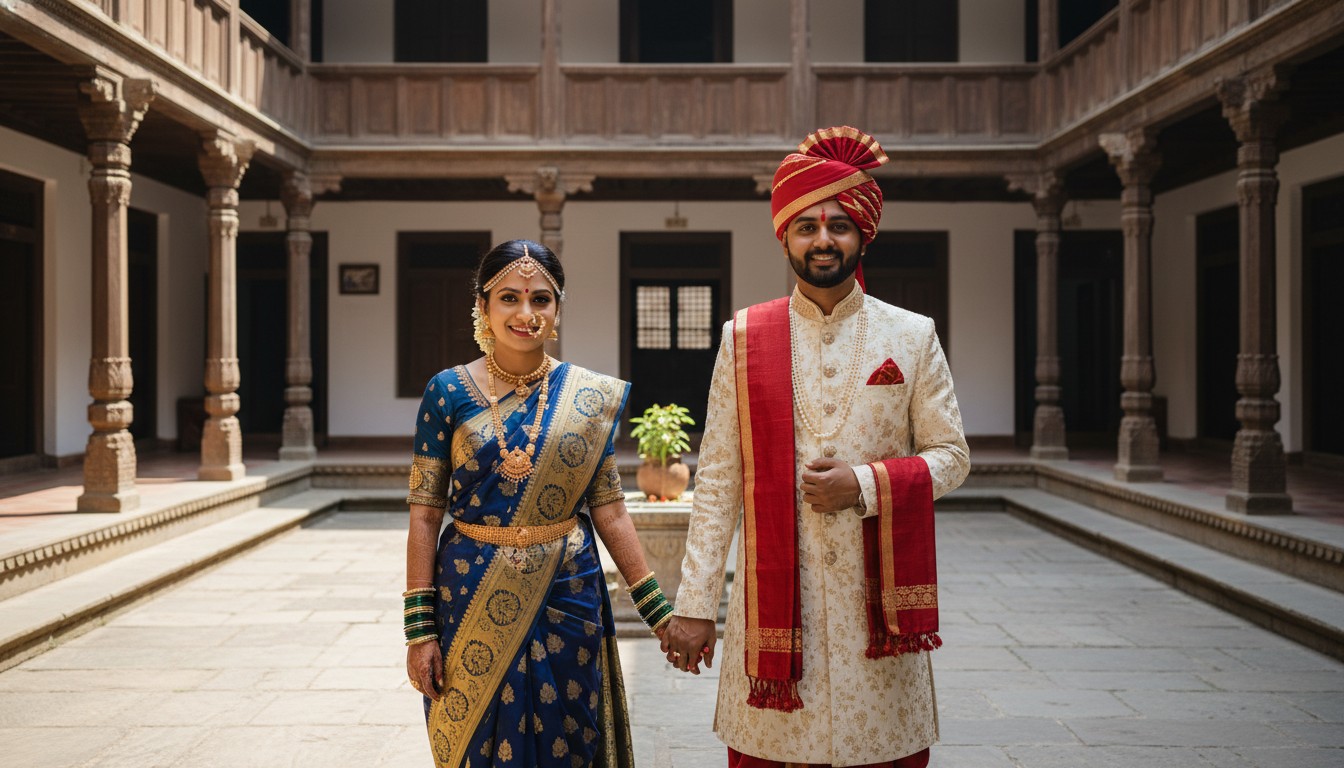 Maharashtrian Wada Culture Pre-Wedding Photography