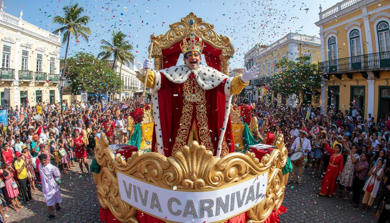 King Momo declaring the decree at Goa Carnival
