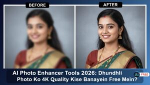 Comparison of a blurry photo versus an AI enhanced sharp photo