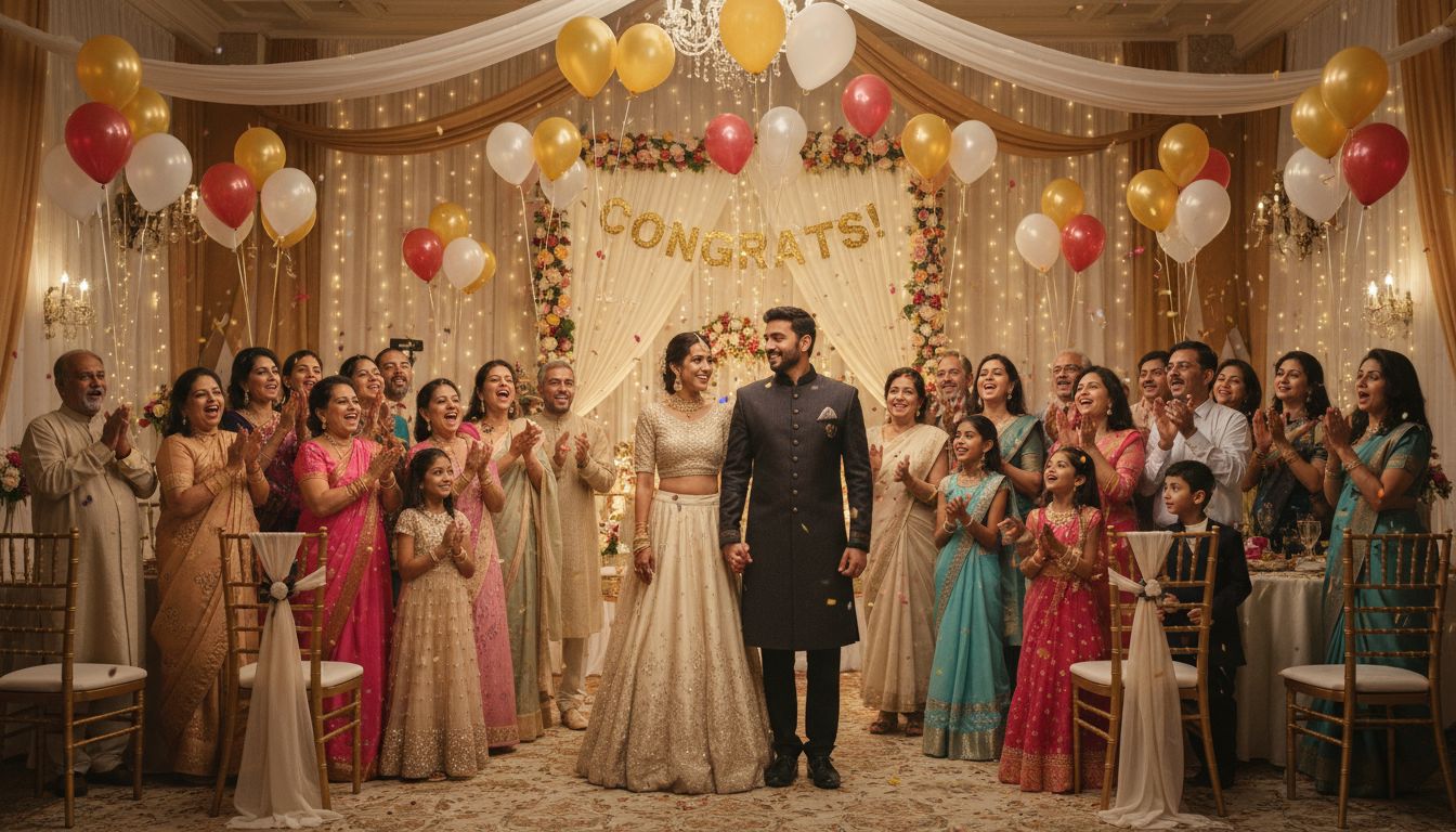 Family celebrating anniversary together