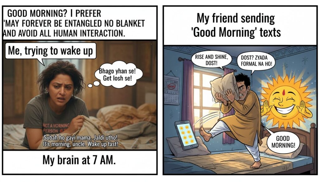 Funny sleeping cat meme representing Monday morning blues