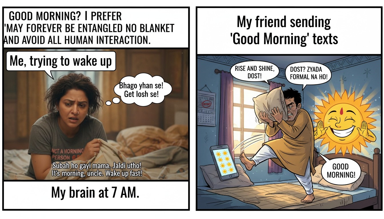 Funny sleeping cat meme representing Monday morning blues